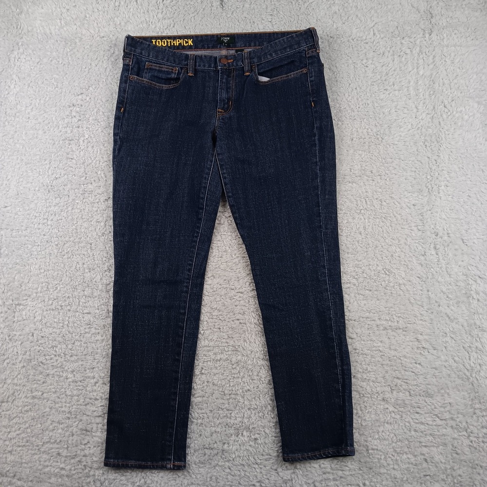 JCrew Toothpick Skinny Jeans Womens 31 Dark Wash Indigo Stretch Denim‎ 70934
